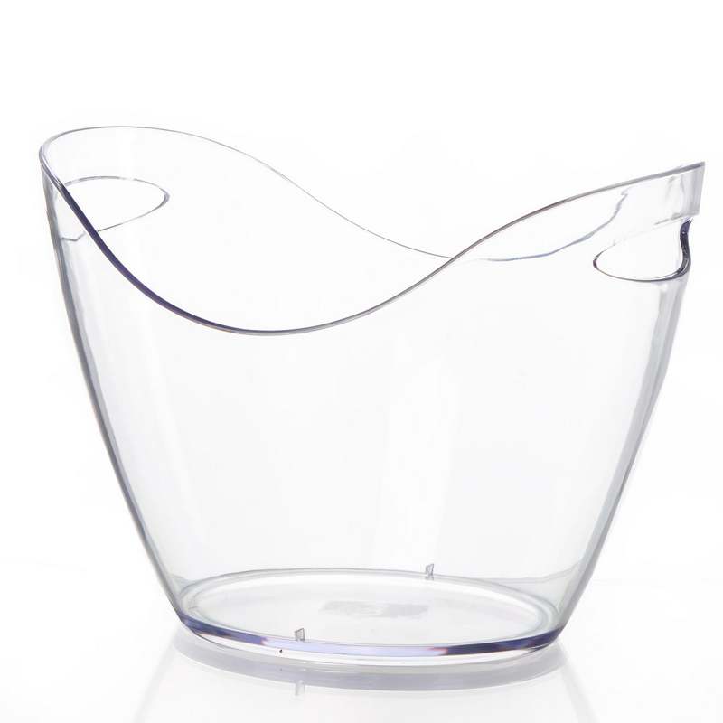 כלי פלסטי לקרח אובלי 31/23/22 ס"מ-שקוף