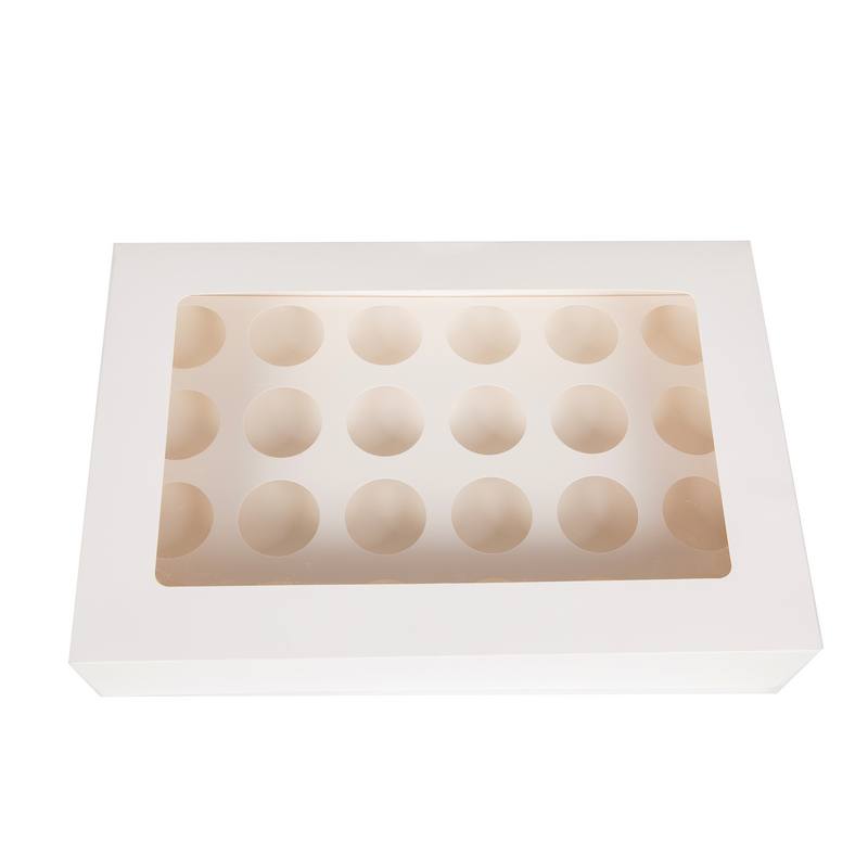 קופסא ל - 24 קאפקייקס 32/48/10 ס"מ-לבן של חברת דקל בע"מ