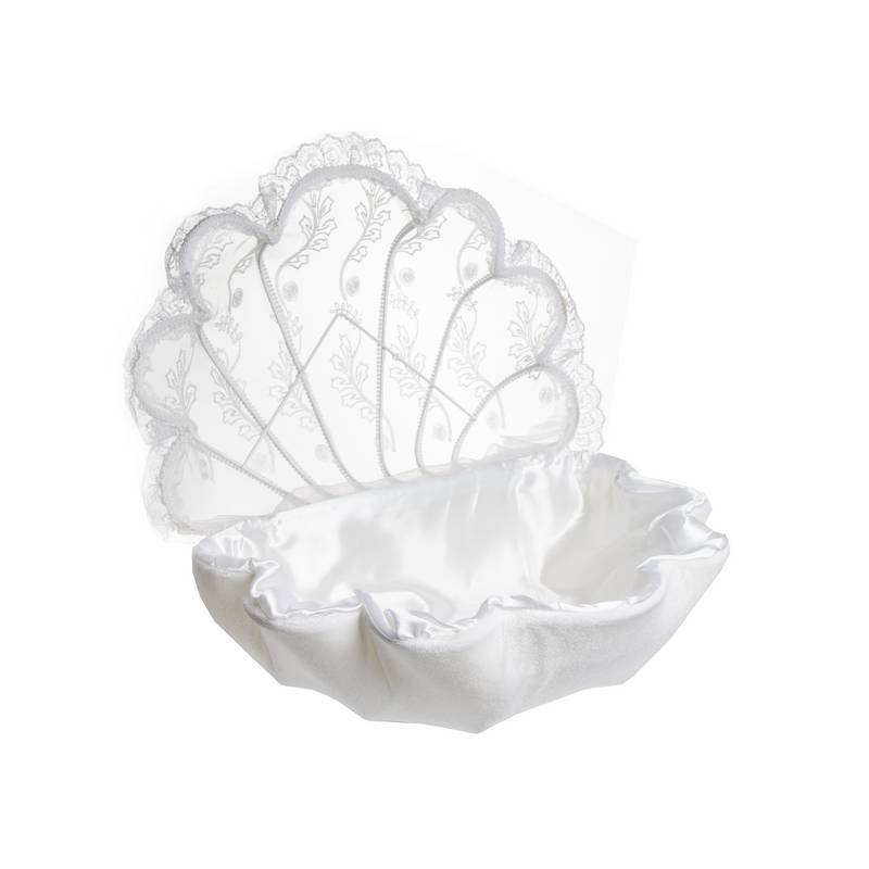 כלי בצורת צדפה צפוי בד 50/33/22 ס"מ