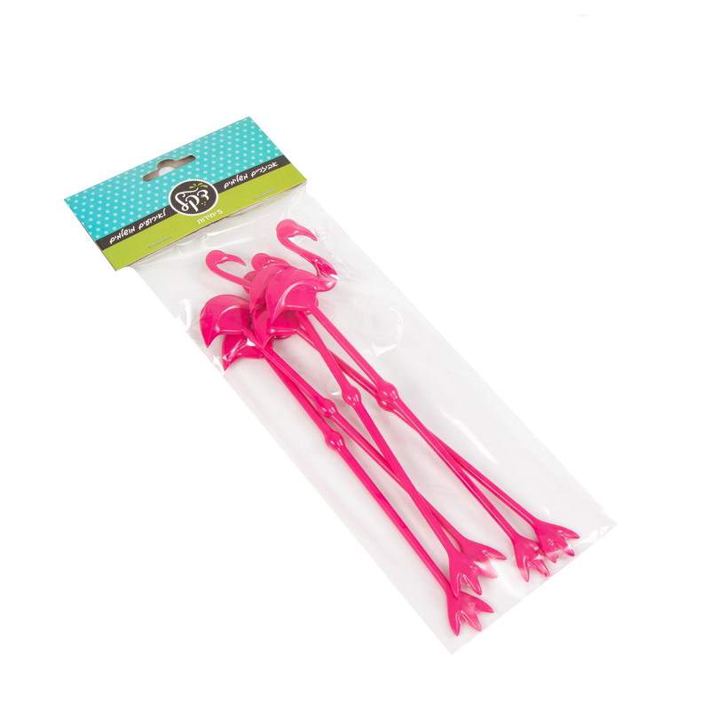 חבילת 5 בחשני פלסטיק פלמנגו -ורוד פוקסיה של חברת דקל