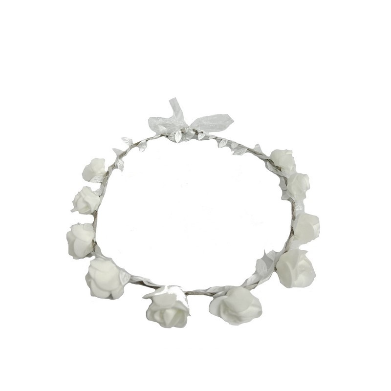 זר לראש ורדים-לבן של חברת דקל