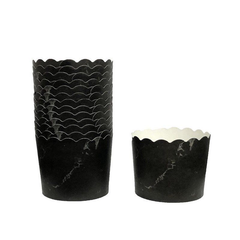 חבילת 50 עטרות קרטון לאפייה-שיש שחור של חברת דקל