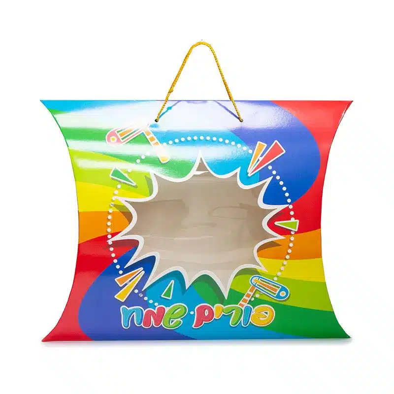 קפ' קרטון מעטפה+חלון 35/27/8 ס"מ-פורים שמח -דגם פיצוץ של דקל בע"מ