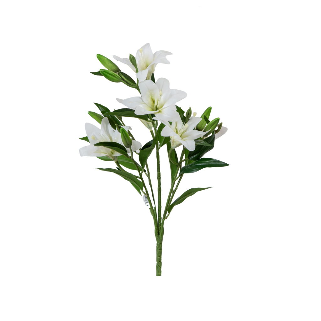 זר ליליה סיליקון *5 -לבן ג.60 ס"מ של דלק בע"מ