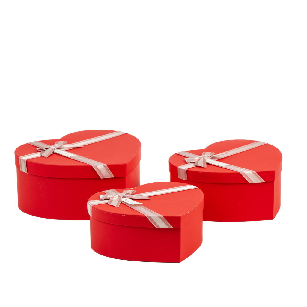 סט 3 קופסאות לב אדום של דקל בע"מ